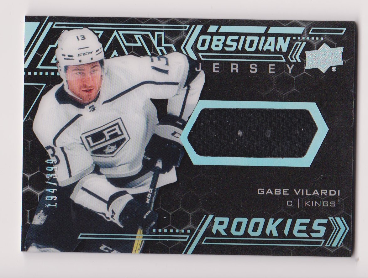 (image for) 2020-21 UD Black Obsidian Rookie Jerseys #ORJGV Gabe Vilardi